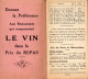 J0210 - Plan Officiel Du Métropolitain - Stations - Restaurants Qui Comprennent Le VIN Dans Le Prix Du Repas - PASTEUR - Europa