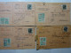 12 Ontvangkaarten Gefrankeerd Met Leopold III Nr 401 Zegel 70c - Verschillende Stempels + Fiscale Zegels - 1934-1935 Leopold III