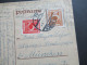 Österreich 1925 Ganzsache Mit Marken überklebt Mi.Nr.449 Und 451 Stempel Feldkirch Nach München - Postcards