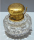 Delcampe - -RARE ANCIEN ENCRIER CRISTAL GODRONS Essuie-plumes GD Baccarat? PORTE PLUME    E - Inkwells