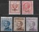 DODECANESE 1912 Italian Stamps With Black Overprint CASO 5 Values From The Set Vl. 1-3-5/7 MH - Dodekanesos
