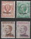 DODECANESE 1912 Italian Stamps With Black Overprint PATMOS 4 Values From The Set Vl. 1-2-6-7 MH - Dodekanisos