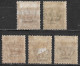DODECANESE 1912 Italian Stamps With Black Overprint STAMPALIA 5 Values From The Set Vl. 1/3-6-7 MH - Dodecanese
