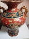Delcampe - Vase Ancien Satsuma Hauteur 31 Cm Diamètre 20 Cm - Vases