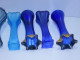 Delcampe - -LOT De 7 PETITS VASES VERRE 6 De Couleur Bleue & 1 Incolore Jus De Grenier     E - Vases