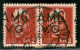 Trieste  - Trieste AMG VG - 1945 - 2 Lire Imperiale (9 Hk + P) - Coppia Orizzontale Con Soprastampe Spostate A Sinistra  - Sonstige & Ohne Zuordnung