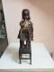 Statuette La Fille Sur La Chaise En Bronze XIXème Hauteur 31 Cm - Bronzes