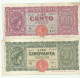 13G - COPIA LIRE 50 + 100 ITALIA TURRITA - 50 Lire