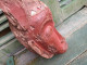 Delcampe - Masque Ethnique Africain Bois Ocre Rouge Afrique 02 - African Art