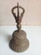 Cloche Du XIXème En Bronze Doré Sculpté Hauteur 18 Cm Diamètre 9 Cm - Campanas