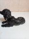 Delcampe - Statuette Chien Ancien En Fonte De Fer Hauteur 9 Cm X 16 Cm - Metal