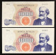 1000 LIRE VERDI I° TIPO 14 07 1962 2 Es. Sup/Q.FDS + Q.spl LOTTO 4796 - 1.000 Lire