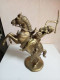 Delcampe - Cavaliers Dogon En Bronze Doré XVIIIème Hauteur 27 Cm A La Cire Perdu - Bronzes