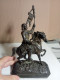 Statuette XIXème Régule Jeanne D'arc A Cheval Hauteur 24 Cm X 14 Cm - Métal