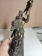 Delcampe - Statuette XIXème Régule Jeanne D'arc A Cheval Hauteur 24 Cm X 14 Cm - Métal