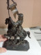 Delcampe - Statuette XIXème Régule Jeanne D'arc A Cheval Hauteur 24 Cm X 14 Cm - Metal