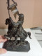 Delcampe - Statuette XIXème Régule Jeanne D'arc A Cheval Hauteur 24 Cm X 14 Cm - Metallo