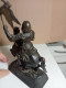Delcampe - Statuette XIXème Régule Jeanne D'arc A Cheval Hauteur 24 Cm X 14 Cm - Metallo