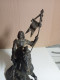 Delcampe - Statuette XIXème Régule Jeanne D'arc A Cheval Hauteur 24 Cm X 14 Cm - Metall