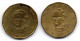 DOMINICANA, Set Of Two Coins 1 Peso, Copper-Zinc, Year 1991, 1993, KM # 80.1, 80.2 - Dominicaine