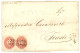 AUSTRIA : 1867 Pair 5k Canc. SPALATO COL VAPORE On Entire Letter To TRIESTE. Superb. - Autres & Non Classés