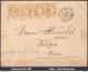 FRANCE 2 PAIRES N° 28A SUR LETTRE POUR VERDUN ETOILE DE PARIS 1 PLACE DE LA BOURSE - 1863-1870 Napoleon III With Laurels