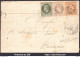 FRANCE N° 25+27+28B SUR LETTRE AVEC GC 807 BORDEAUX GIRONDE + CAD DU 22/09/1871 - 1863-1870 Napoleon III With Laurels