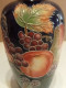Delcampe - Vase Ancien Décor Fruit En Relief Hauteur 20 Cm Signé MP - Vasen