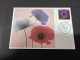 24-10-2023 (5 U 11) Stamps Released Today 24-10-2023 - Poppies Of Remembrance (purple Poppy) - Lettres & Documents