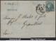 FRANCE N°46A SUR LETTRE GC 3982 TOULOUSE HTE GARONNE + CAD DU 08/04/1871 - 1870 Emission De Bordeaux