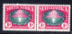 SOUTH AFRICA - 1939 HUGUENOT LANDING FUND 1d STAMP PAIR MNH ** SG 83 SOME INK ADHESION (2 SCANS) - Unused Stamps