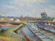 Delcampe - Ancien Tableau Marais Salants Le Croisic Guérande Signé Et Daté 1947 - Oils