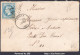 FRANCE N°29B SUR LETTRE GC 1365 DURAS LOT ET GARONNE + CAD DU 28/07/1870 - 1863-1870 Napoleon III With Laurels