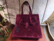 Ancien Sac Velours Bordeaux Vintage Monogramme - Other & Unclassified