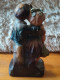 Delcampe - Sujet En Plâtre Polychrome Statue Jeunes Enfants Garçon Et Fillette Titré "Risquons-nous" - Plaster