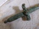 Delcampe - Ancien Ouvre Lettre Bronze Forme Dague Tête De Bouc Pompéi Bacchus - Letter-opener