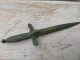 Delcampe - Ancien Ouvre Lettre Bronze Forme Dague Tête De Bouc Pompéi Bacchus - Letter-opener