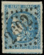 O FRANCE - Poste - 46A, Type III Report 1, Obl GC 2602: 20c. Bleu - 1870 Ausgabe Bordeaux