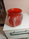 Delcampe - Vase Boule Orange Ancien Diamètre 14 Cm Hauteur 16 Cm - Jarrones