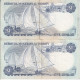 PAREJA CORRELATIVA DE BERMUDA DE 1 DOLLAR DEL AÑO 1984 (BANKNOTE) - Bermudas