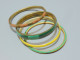 Delcampe - - 4 BRACELETS JONCS FANTAISIE 1 En MALACHITE & Laiton BIJOUX ANCIENS    E - Sonstige & Ohne Zuordnung