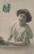 Fantaisie- Femme Souriante - Colorisé - Carte Postale Ancienne - Women