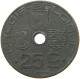 BELGIUM 25 CENTIMES 1943 #a006 0101 - 25 Cents