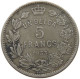 BELGIUM 5 FRANCS 1933 #a087 0847 - 5 Francs & 1 Belga