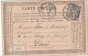 Yvert 77 Sage Carte Précurseur étiquette Pharmacie A BERTHOLLE à NOGENT Sur Seine 25/2/1877 Pour Paris - Precursor Cards