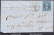 FRANCE N° 22 SUR LETTRE AVEC GC 673 BULGNÉVILLE VOSGES + CAD DU 18/05/1864 - 1862 Napoléon III.