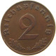 GERMANY 2 PFENNIG 1939 B TOP #c083 0055 - 2 Reichspfennig