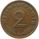 GERMANY 2 PFENNIG 1939 G #c081 0305 - 2 Reichspfennig