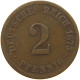 GERMANY EMPIRE 2 PFENNIG 1875 G #s068 0369 - 2 Pfennig