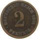 GERMANY EMPIRE 2 PFENNIG 1874 D #a066 0689 - 2 Pfennig